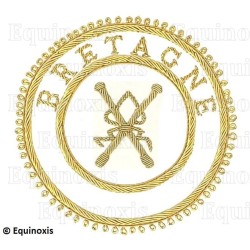 Badge / Macaron GLNF – Grande tenue provinciale – Grand Directeur des Cérémonies – Bretagne – Brodé main